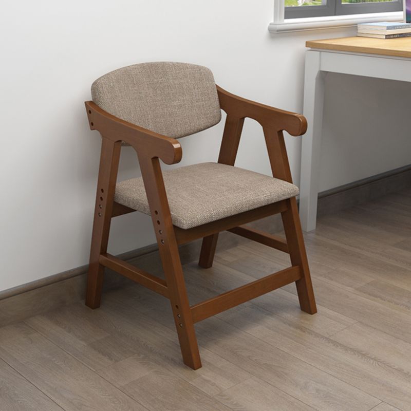 Open Back Dining Arm Chair Upholstered Single Dining Armchair with Wood Legs Clearhalo ' kitchen&dining_furn' 'Dining Chairs' 'Dining Tables & Seating' 'dining_chair' 'furn' 'furn_dining_chair' 'Furniture' 'furniture_dining_chair' 'Kitchen & Dining Furniture' 'kitchen' 1200x1200_2f36285c-cf1a-4e48-ab72-65bf5dbb73a4