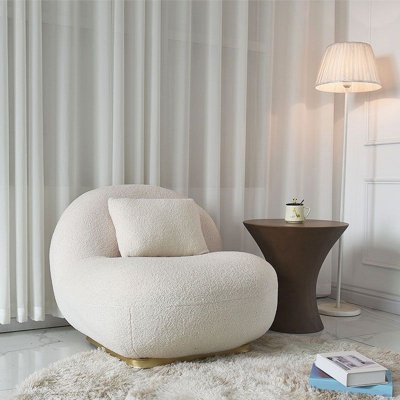 Canapé de bras en pente contemporain 28,34 pieds de haut canapé incurvé pour le salon