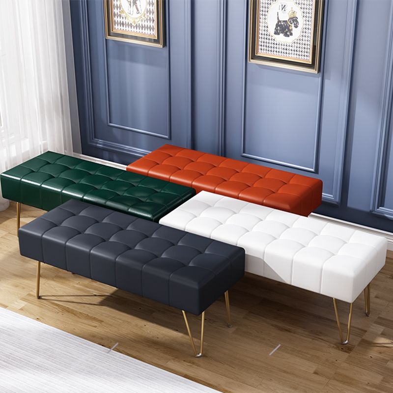 Glam Seating Bench 15.75 Inch Wide Cushioned Bench for Bedroom Clearhalo 'Benches' 'Chairs & Seating' 'furn' 'furn_benches' 'Furniture' 'Living Room Furniture' 1200x1200_2f36c1ee-5202-4536-8ac4-c131af9701e2