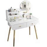 MODERNA MOTORE VANITÀ DI VANITÀ CON Specchio e scaffali di stoccaggio 47,25 "per camera da letto