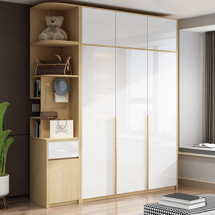 Contemporary Storage Cabinet Engineered Wood Wardrobe Armoire Clearhalo 'Armoires & Wardrobes' 'armoires_wardrobes' 'Bedroom Furniture' 'furn' 'furn_armoires_wardrobes' 'Furniture' 1200x1200_2f38c885-08ac-4aef-8870-1b982ed7e03c