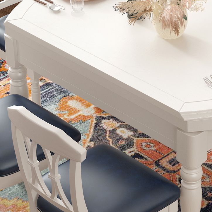 Set di tavoli da pranzo in legno massiccio rotondo set da pranzo da 1/7 pezzi