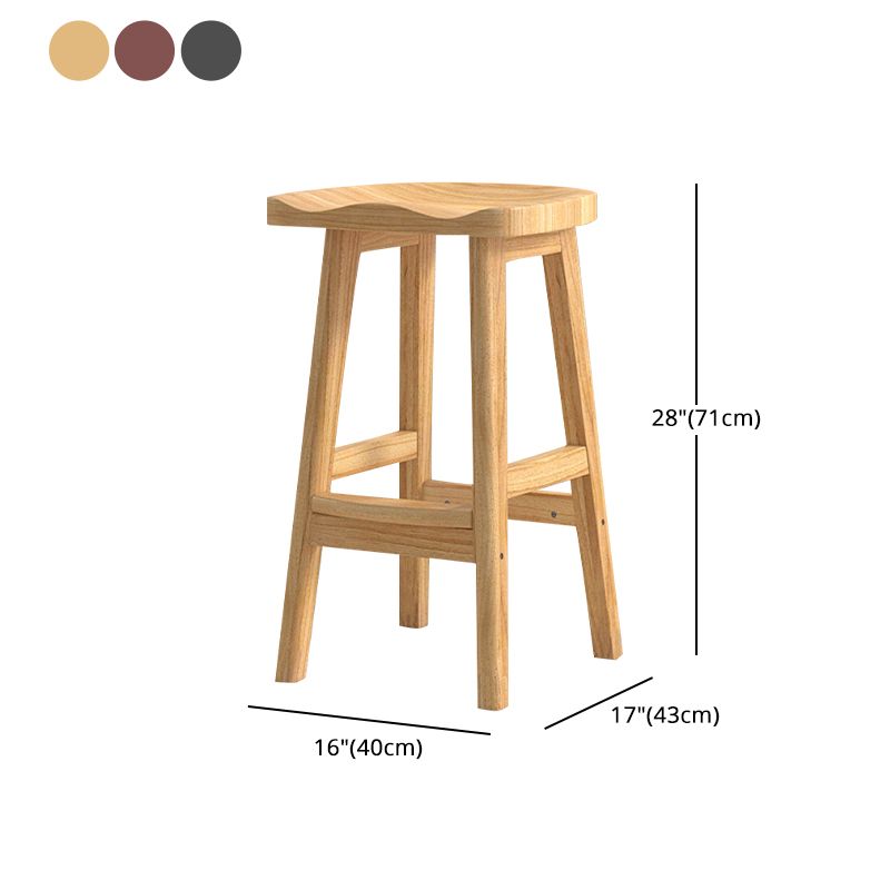 Solid Wood Modern Bar Stool Saddle Seat Backless Indoor Stool with Wood Legs Clearhalo 'Bar Furniture' 'Bar Stools' 'bar_stools' 'furn' 'furn_bar_stools' 'furniture_bar_stools' 'Kitchen & Dining Furniture' 'kitchen&dining_furn' 'kitchen' 'kitchen_furn' Furniture' 1200x1200_2f3b8966-1757-460d-8c4e-11f44caf3514