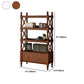Etagere Open Back Bookshelf Nordic Solid Wood Bookcase with Drawer