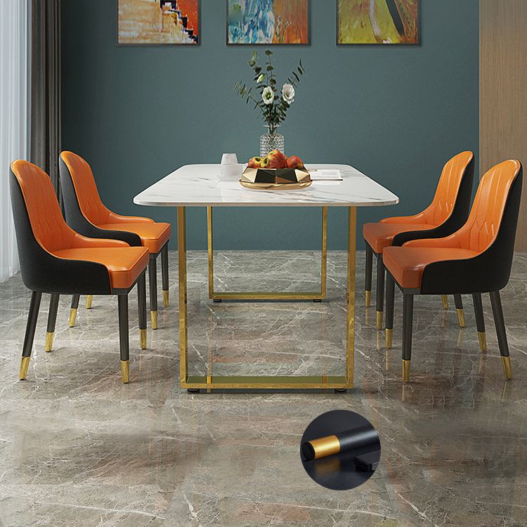Luxury 1/2/5/7 Pieces Dining Set Sintered Stone Dining Table Set with Leather Chairs Clearhalo 'Dining Room Sets' 'Dining Tables & Seating' 'dining_room_set' 'furn' 'furn_dining_room_set' 'Furniture' 'furniture_dining_room_set' 'Kitchen & Dining Furniture' 'kitchen&dining_furn' 'kitchen' 1200x1200_2f3c03cd-f20f-4b86-bed7-79f19351d4f2
