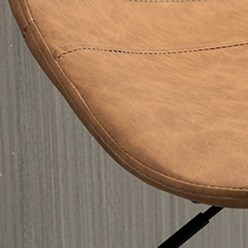 Contemporary Metal Barstool Faux Leather Footrest Stool Adjustable in Matte Finish Clearhalo 'Bar Furniture' 'Bar Stools' 'bar_stools' 'furn' 'furn_bar_stools' 'Furniture' 'Kitchen & Dining Furniture' 1200x1200_2f3f60c1-a802-4489-bd3e-0b2b7206adef