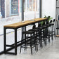 Industrial 1/7/12 Pieces Bar Table Set Rectangle Pine Wood Counter Table with High Stools Clearhalo 'Bar Furniture' 'furn' 'furn_home_bar_bar_sets' 'Furniture' 'Home Bars & Bar Sets' 'home_bar_bar_sets' 'Kitchen & Dining Furniture' 1200x1200_2f425964-c53e-4097-89b5-2dc09d1ab18b