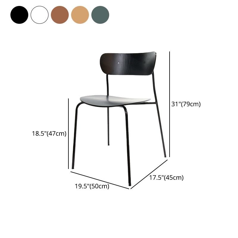 Industrial Indoor-Outdoor Armless Chair Metal Open Back Dining Chair Clearhalo ' kitchen&dining_furn' 'Dining Chairs' 'Dining Tables & Seating' 'dining_chair' 'furn' 'furn_dining_chair' 'Furniture' 'furniture_dining_chair' 'Kitchen & Dining Furniture' 'kitchen' 1200x1200_2f431600-f12f-4df7-998c-70f5f3e5f639