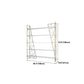 Metal White Bookcase Contemporary Open Back Shelf Bookcase for Bedroom