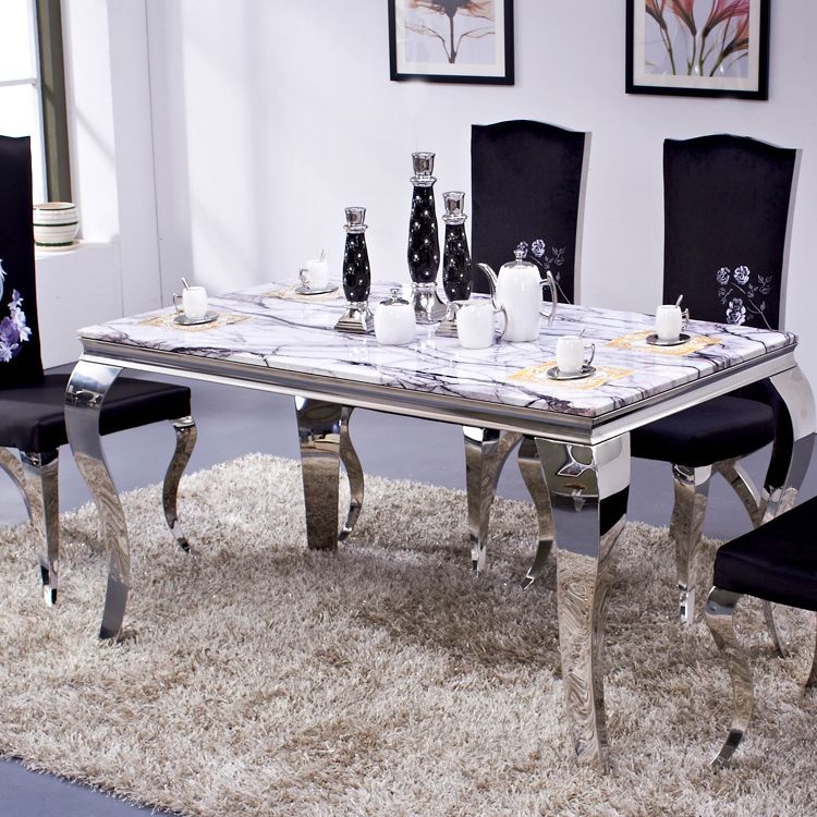 Rectangle Mid-Century Dining Table Four-Color Fixed Table for Dining Room Clearhalo ' dining_table' 'Dining Tables & Seating' 'Dining Tables' 'furn' 'furn_dining_table' 'Furniture' 'furniture_dining_table' 'Kitchen & Dining Furniture' 'kitchen&dining_furn' 'kitchen' 'kitchen_dining_table' 1200x1200_2f44d543-d488-4798-89c7-8b948cc2a5fe