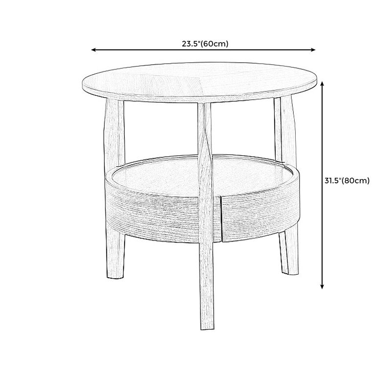 24" L x 24" W Farmhouse Side End Table Wooden Side Table with Shelve and Drawer Clearhalo 'Coffee & Accent Tables' 'End & Side Tables' 'end_side_table' 'end_side_tables' 'furn' 'furn_end_side_tables' 'Furniture' 'furniture_end_side_table' 'Living Room Furniture' 1200x1200_2f459ba5-460b-498f-a891-a5b90272dcd1