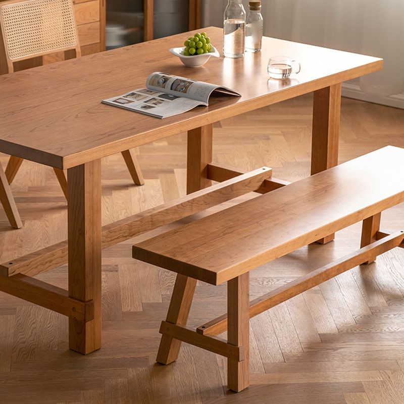 Pine Wood Dining Table Modern Rectangle Table with Trestle Base Clearhalo ' dining_table' 'Dining Tables & Seating' 'Dining Tables' 'furn' 'furn_dining_table' 'Furniture' 'furniture_dining_table' 'Kitchen & Dining Furniture' 'kitchen&dining_furn' 'kitchen' 'kitchen_dining_table' 1200x1200_2f45a35d-4103-44eb-85b5-ecf84bcc3e0b