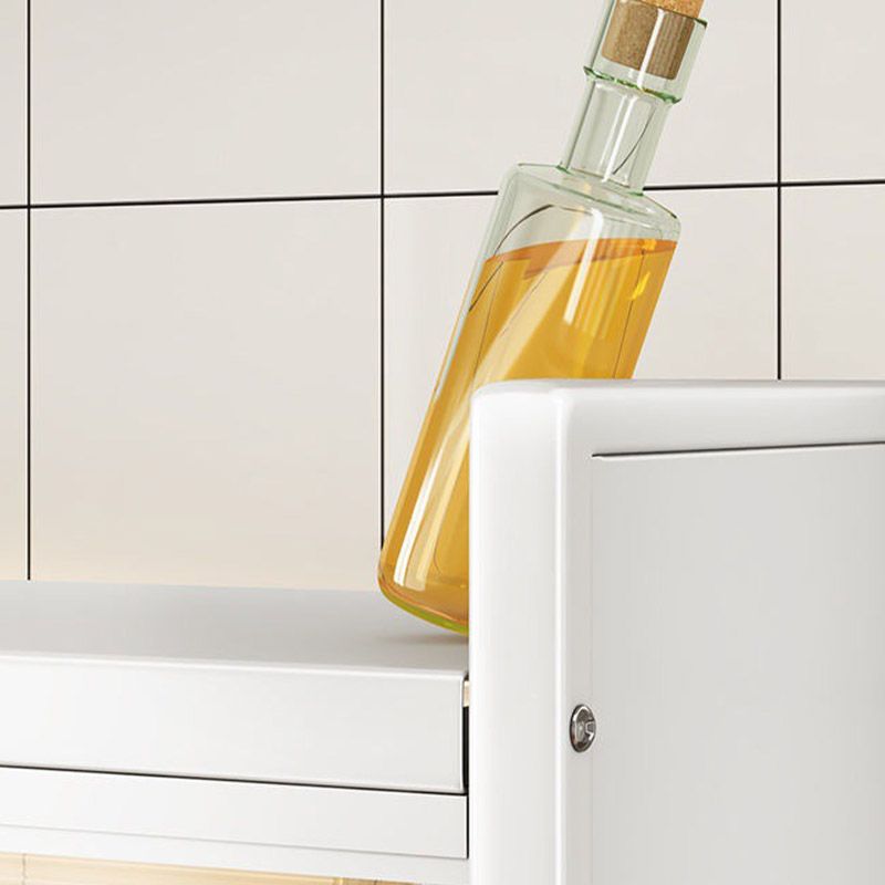 Sideboard in stile glam Sideboard in acciaio bianco in acciaio senza luci a LED