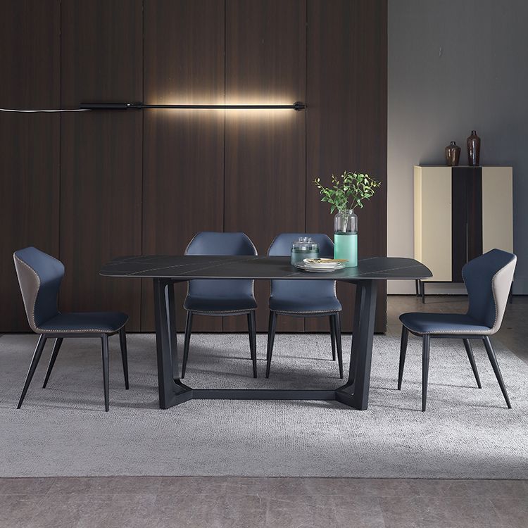 Industrial Rectangle Furniture Trestle Base Dining Site Table for Dining Room Clearhalo 'Dining Tables & Seating' 'Dining Tables' 'dining_table' 'furn' 'furn_dining_table' 'Furniture' 'furniture_dining_table' 'Kitchen & Dining Furniture' 'kitchen' 'kitchen_dining_table' 1200x1200_2f465064-6cd0-46ed-a390-9366488529b3