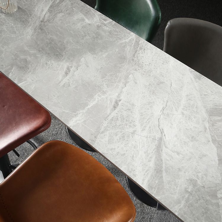 Modern Acrylic Bar Dining Table with Stone Top Rectangle Indoor Bistro Table Clearhalo 'Bar Furniture' 'Bar Tables' 'bar_tables' 'furn' 'furn_bar_tables' 'Furniture' 'furniture_bar_tables' 'Kitchen & Dining Furniture' 1200x1200_2f474691-80f2-4029-9488-2b6b4fd30ad1