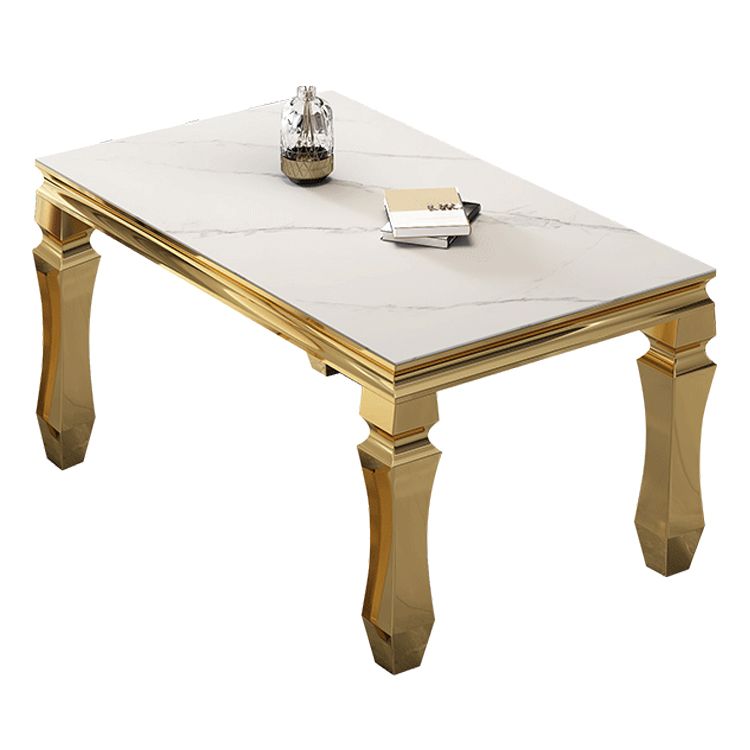 Metal Traditional Luxury Rectangle Dining Table Sintered Stone Table with 4 Legs Clearhalo ' dining_table' 'Dining Tables & Seating' 'Dining Tables' 'furn' 'furn_dining_table' 'Furniture' 'furniture_dining_table' 'Kitchen & Dining Furniture' 'kitchen&dining_furn' 'kitchen' 'kitchen_dining_table' 1200x1200_2f47c038-486a-4bcb-8566-4e3958d7b8ae