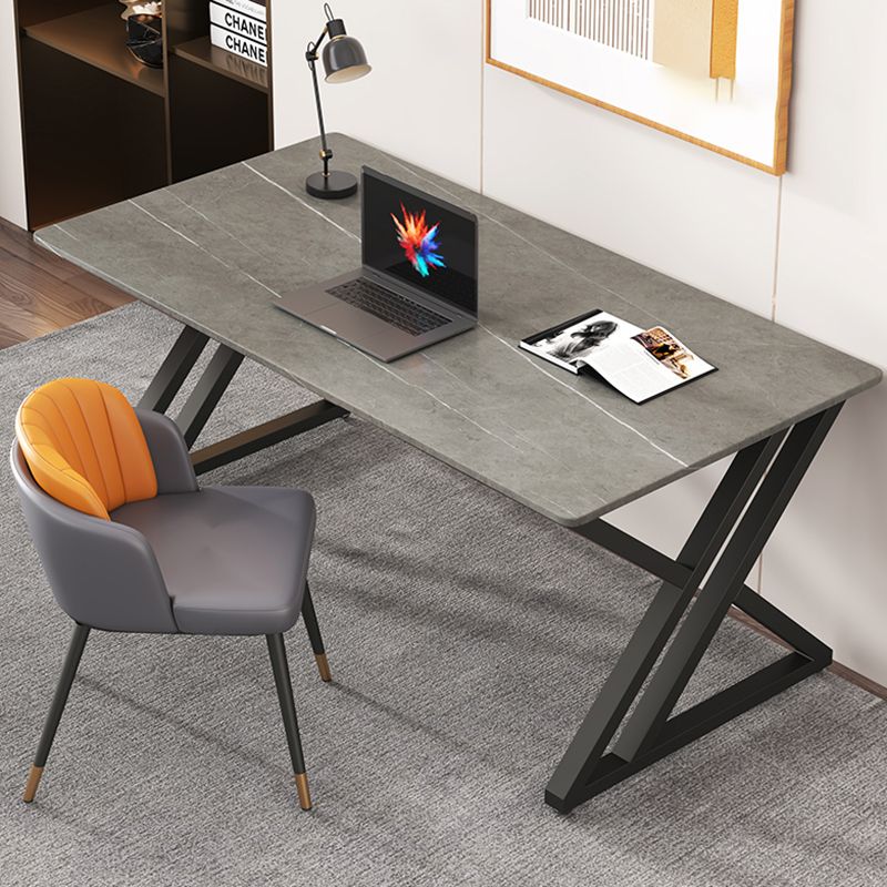 Industrial Computer Desk Antique Finish Gaming Desk with Metal Legs Clearhalo 'furn' 'furn_office_desk' 'Furniture' 'Office Desks' 'Office Furniture' 'office_desk' 1200x1200_2f4846d7-b735-4ec4-aa89-1cec2c99abc5