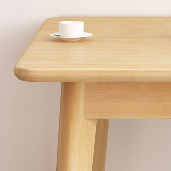 Square 4 Legs Industrial Dining Table Wood Color Fixed Table with Rubberwood Solid Wood Clearhalo ' dining_table' 'Dining Tables & Seating' 'Dining Tables' 'furn' 'furn_dining_table' 'Furniture' 'furniture_dining_table' 'Kitchen & Dining Furniture' 'kitchen&dining_furn' 'kitchen' 'kitchen_dining_table' 1200x1200_2f490ddf-48bf-4493-b08b-3c2734fd142b