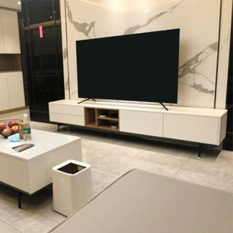 Contemporary Wooden TV Stand Open Storage TV Media Console with Doors for Living Room Clearhalo 'furn' 'furn_tv_stands_entertainment_centers' 'Furniture' 'Living Room Furniture' 'TV Stands & Entertainment Centers' 'TV Stands & Media Storage Furniture' 'tv_stands_entertainment_centers' 1200x1200_2f49bb15-5aee-4ecb-a5df-0c59761161eb