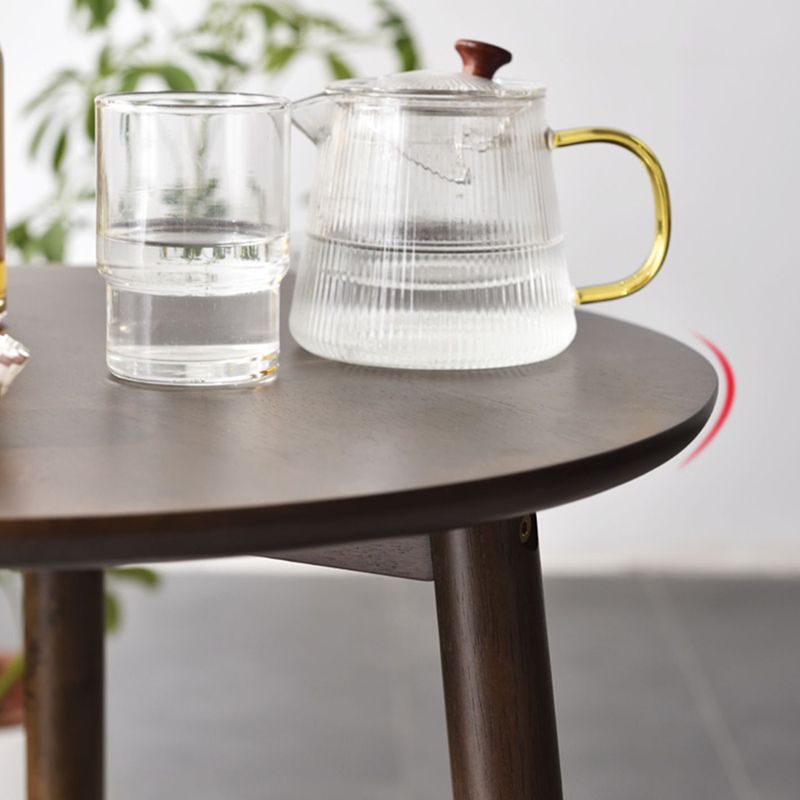 Modernistic Corner Table with Storage Round Double Tier Living Room End Table Clearhalo 'Coffee & Accent Tables' 'End & Side Tables' 'end_side_tables' 'furn' 'furn_end_side_tables' 'Furniture' 'Living Room Furniture' 1200x1200_2f4a1a6e-710d-42cf-be2a-e0b3e5c2e9b9