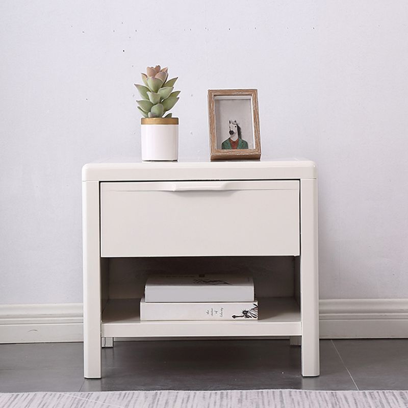 20 "l x 22" H moderno comodino in gomma mobile in legno con 1 traino