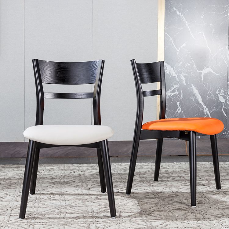 Industrial Home Open Back Chair Matte Finish Wood Dining Chair Clearhalo 'Dining Chairs' 'Dining Tables & Seating' 'dining_chair' 'furn' 'furn_dining_chair' 'Furniture' 'Kitchen & Dining Furniture' 1200x1200_2f4a846f-cf97-4330-9021-c09fd62deede