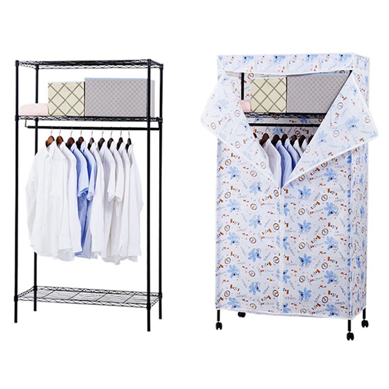 Hedendaagse stijl garderobe metaal verstelbare planken garderobe kast