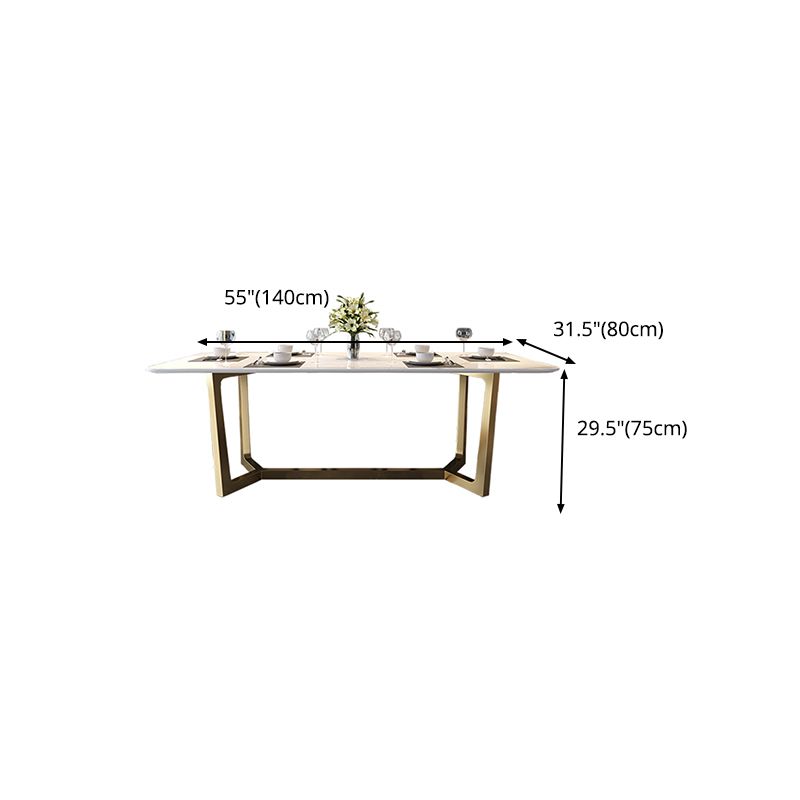Nordic Glam 1/4/5/6/7 Pieces Dining Sintered Stone Dining Table Set with Metal Legs Clearhalo 'Dining Room Sets' 'Dining Tables & Seating' 'dining_room_set' 'furn' 'furn_dining_room_set' 'Furniture' 'furniture_dining_room_set' 'Kitchen & Dining Furniture' 'kitchen&dining_furn' 'kitchen' 1200x1200_2f4b1131-46be-4608-8983-e627ec27def3