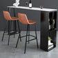 Industrial Style Bistro Bar Desk Stone Rectangle Pub Table for Cafe and Breakroom