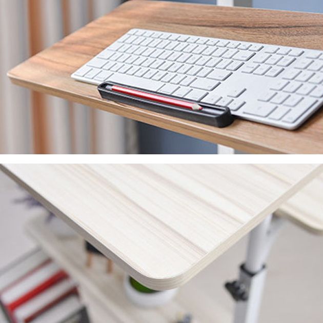 Table with Caster Wheel Adjustable Height Front and Rear Table Board Size Clearhalo 'furn' 'furn_office_desk' 'Furniture' 'Office Desks' 'Office Furniture' 'office_desk' 1200x1200_2f4bc8e9-cfe0-44fa-987c-8cf7361c75eb