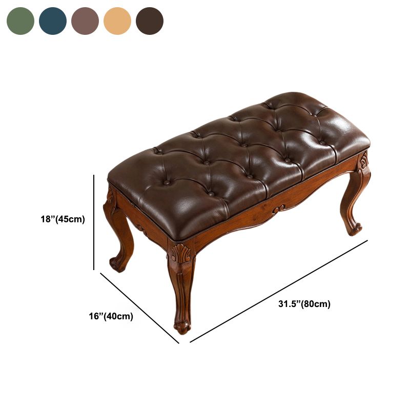Rectangle 17.7"H Entryway Bench Cushioned Upholstered Seating Bench Clearhalo 'Benches' 'Chairs & Seating' 'furn' 'furn_benches' 'Furniture' 'Living Room Furniture' 1200x1200_2f4c6ee8-291a-4b45-9c36-e7d40f681ad9