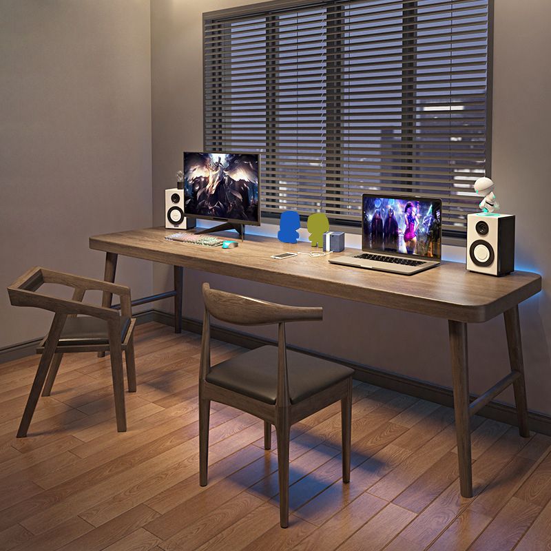 Scrivania di scrittura rettangolo in legno massiccio moderno 29.53 "Distanta da ufficio alto