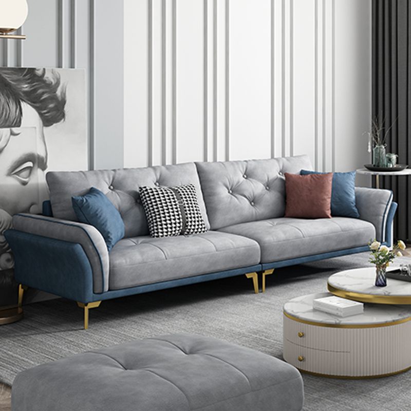 Mid Century Modern Tufted Split-Back Sofa 29.53"H Fabric Flared Arm Sofa Clearhalo 'furn' 'furn_sofas' 'Furniture' 'furniture_sofas' 'kitchen' 'kitchen_sofas' 'Living Room Furniture' 'Sofa' 'sofas' 1200x1200_2f4e5ca1-aa5a-4e26-92fc-17a9339d35f4