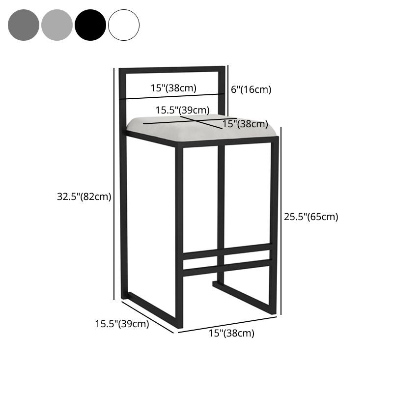 Scandinavian Style Bar-stool with Sled Legs Square Seat Counter Stool for Kitchen Bar Clearhalo 'Bar Furniture' 'Bar Stools' 'bar_stools' 'furn' 'furn_bar_stools' 'furniture_bar_stools' 'Kitchen & Dining Furniture' 'kitchen&dining_furn' 'kitchen' 'kitchen_furn' Furniture' 1200x1200_2f4e98c7-92a5-464a-90ec-c7a3826d6755