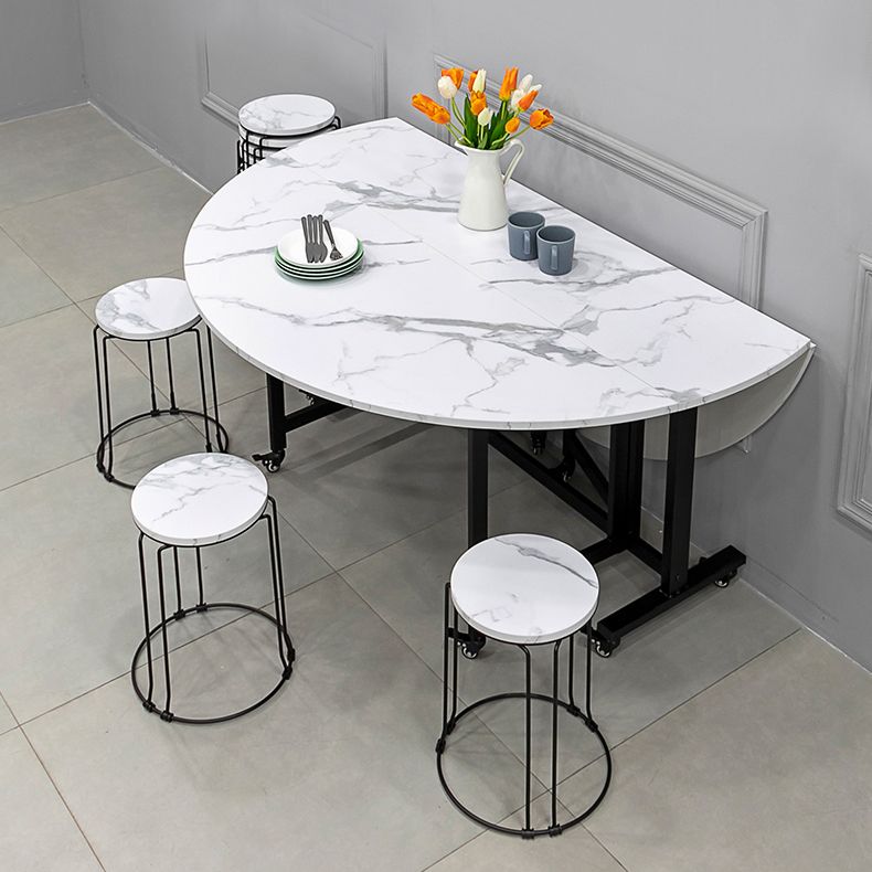 Modern 1/4/9/11/13 Pieces Foldable Dinette Set White Engineered Wood Dining Table Set Clearhalo 'Dining Room Sets' 'Dining Tables & Seating' 'dining_room_set' 'furn' 'furn_dining_room_set' 'Furniture' 'furniture_dining_room_set' 'Kitchen & Dining Furniture' 1200x1200_2f503be5-60de-467c-9288-037fa7b90fa2