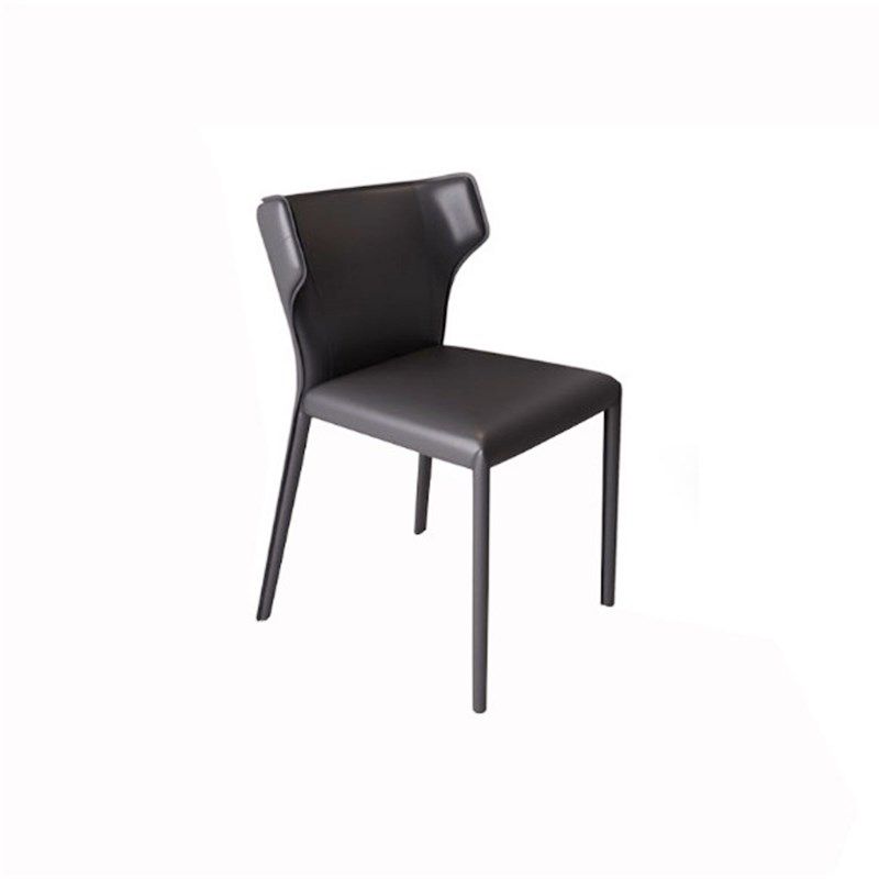 Faux Leather Armless Dining Chairs Modern Wingback Side Chair Clearhalo 'Dining Chairs' 'Dining Tables & Seating' 'dining_chair' 'furn' 'furn_dining_chair' 'Furniture' 'Kitchen & Dining Furniture' 1200x1200_2f50b31b-55ed-4183-81ba-dcb4c84188be