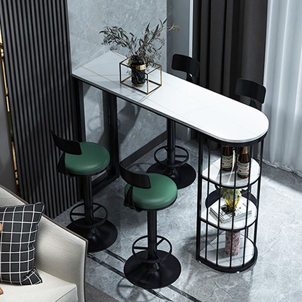 Modern Black and White Bistro Bar Desk Storage Kitchen Bistro Bar Table Clearhalo 'Bar Furniture' 'Bar Tables' 'bar_tables' 'furn' 'furn_bar_tables' 'Furniture' 'furniture_bar_tables' 'Kitchen & Dining Furniture' 'kitchen&dining_furn' 'kitchen' 1200x1200_2f512a69-2e79-4bdd-a708-8a7d923a5cf4