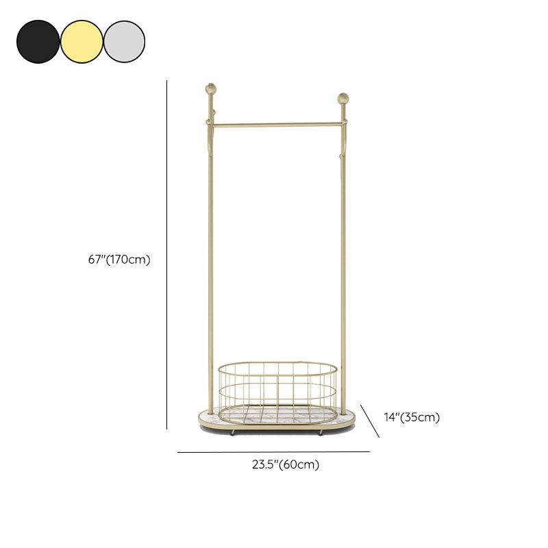 Metal Free Standing Hall Tree Contemporary Hall Stand con ganci per cappotto per il corridoio