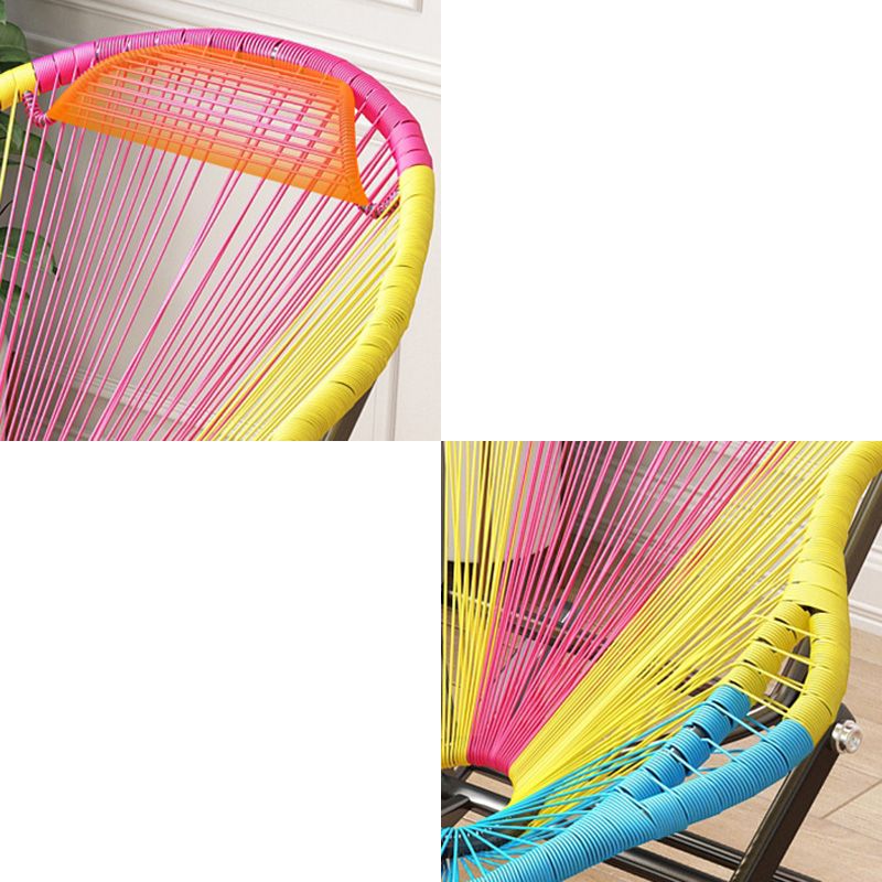 Fer Base moderne Rocking Chair Lounge Lounge Lazy Chaise pour balcon