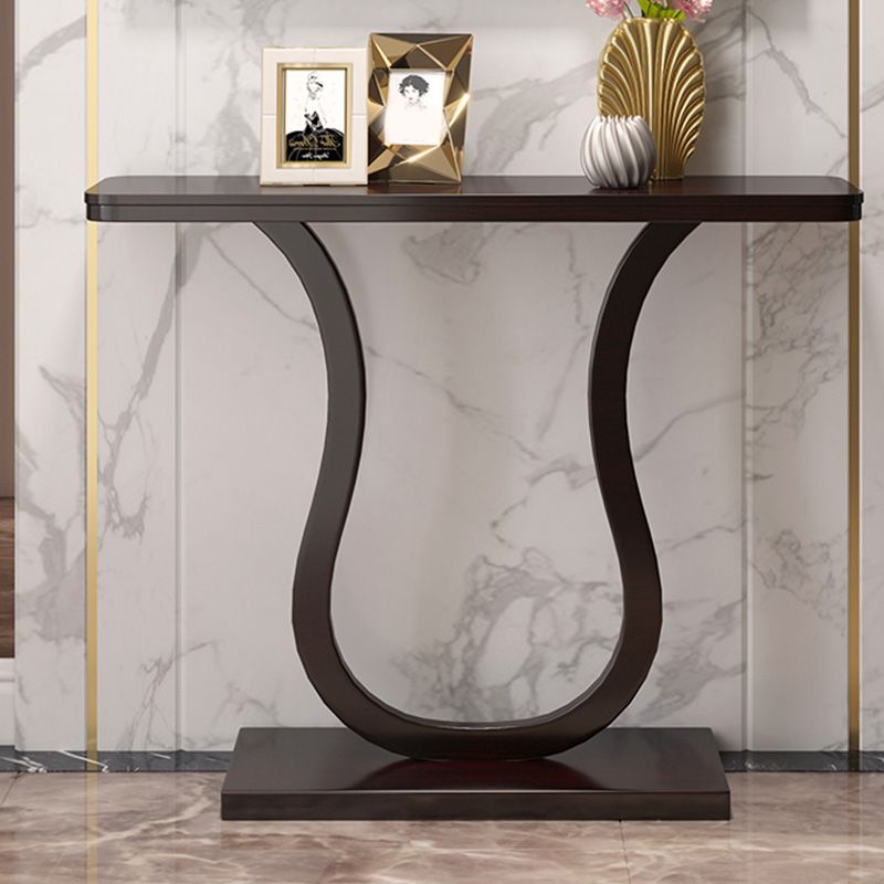 Console moderna della metà secolo Tavolo da 33,46 pollici in legno massiccio