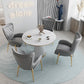 Minimalist Kitchen Standard Dining Table White Sintered Stone Dining Table with Pedestal Base Clearhalo ' dining_table' 'Dining Tables & Seating' 'Dining Tables' 'furn' 'furn_dining_table' 'Furniture' 'furniture_dining_table' 'Kitchen & Dining Furniture' 'kitchen&dining_furn' 'kitchen' 'kitchen_dining_table' 1200x1200_2f570399-84c8-4178-ad0c-07642429e380