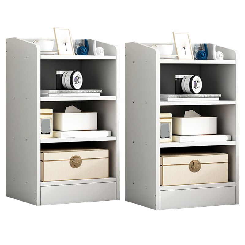 ベッドルームのための現代の木製ベッドサイドキャビネットローワーシェルフナイトテーブル