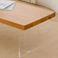 Rectangle Solid Wood Coffee Table with Acrylic Base Scandinavian Cocktail Table Clearhalo 'Coffee & Accent Tables' 'Coffee Tables' 'coffee_tables' 'furn' 'furn_coffee_tables' 'Furniture' 'Living Room Furniture' 1200x1200_2f58409c-35b0-4d0b-8a3f-e231ef5560d2