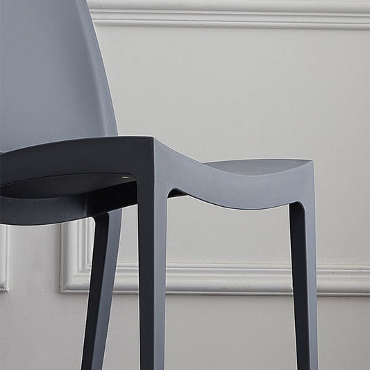 ダイニングルーム屋内椅子プラスチックアームレスダイニングアクセントチェア