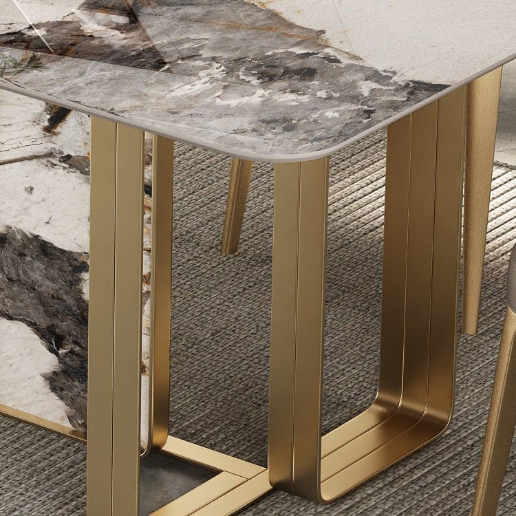 Luxury Style Sintered Stone Dining Table Double Pedestal Base Rectangle Table Clearhalo ' dining_table' 'Dining Tables & Seating' 'Dining Tables' 'furn' 'furn_dining_table' 'Furniture' 'furniture_dining_table' 'Kitchen & Dining Furniture' 'kitchen&dining_furn' 'kitchen' 'kitchen_dining_table' 1200x1200_2f589033-b909-4385-a5be-ddd57c94db89