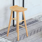 Contemporary Wood Stool Wood Rectangle Seat Counter Stool in Matte Finish