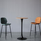 Bucket Footrest Counter Bar Stool Industrial PU Upholstery Low Back Indoor Counter Stool
