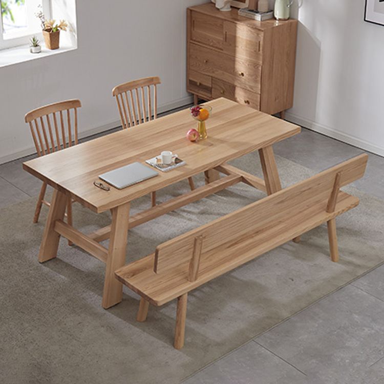 Pine Wooden Rectangle Table Modern Dining Table with Trestle Base for Restaurant Clearhalo ' dining_table' 'Dining Tables & Seating' 'Dining Tables' 'furn' 'furn_dining_table' 'Furniture' 'furniture_dining_table' 'Kitchen & Dining Furniture' 'kitchen&dining_furn' 'kitchen' 'kitchen_dining_table' 1200x1200_2f612647-d688-423a-9b35-0b6a839d9009