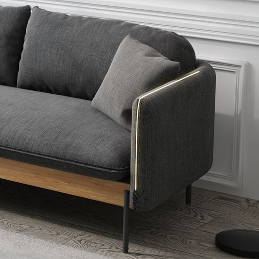 31,5 "H zeitgenössische Feste Farbwäsche quadratische Armarmsofa für Wohnzimmer