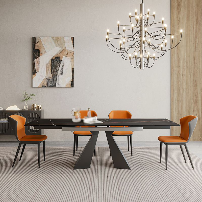 Modern 1/4/5/7 Pieces Dining Set Rectangle Black Dining Table Set for Home Use Clearhalo 'Dining Room Sets' 'Dining Tables & Seating' 'dining_room_set' 'furn' 'furn_dining_room_set' 'Furniture' 'furniture_dining_room_set' 'Kitchen & Dining Furniture' 'kitchen&dining_furn' 'kitchen' 1200x1200_2f67b594-970a-45fc-9bb7-2c09ab5650ee